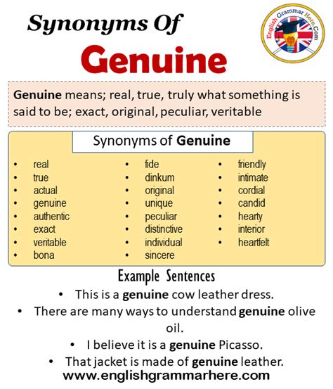 geniue|synonyms of genuineness.